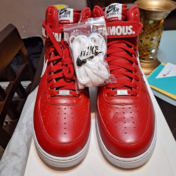 air force 1 high supreme world famous red